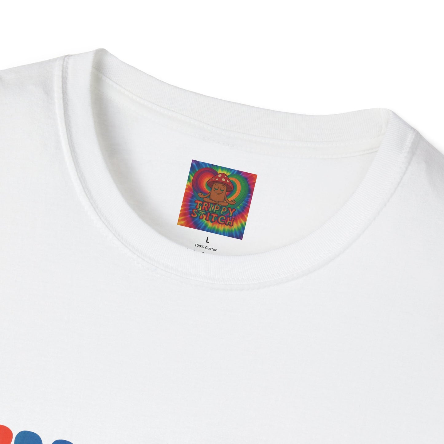 Kindness 💚❤️💙Softstyle T-Shirt, Colorful Graphic Tee, Positive Vibes Shirt, Cute Gift for Friends, Uplifting Fashion Statement
