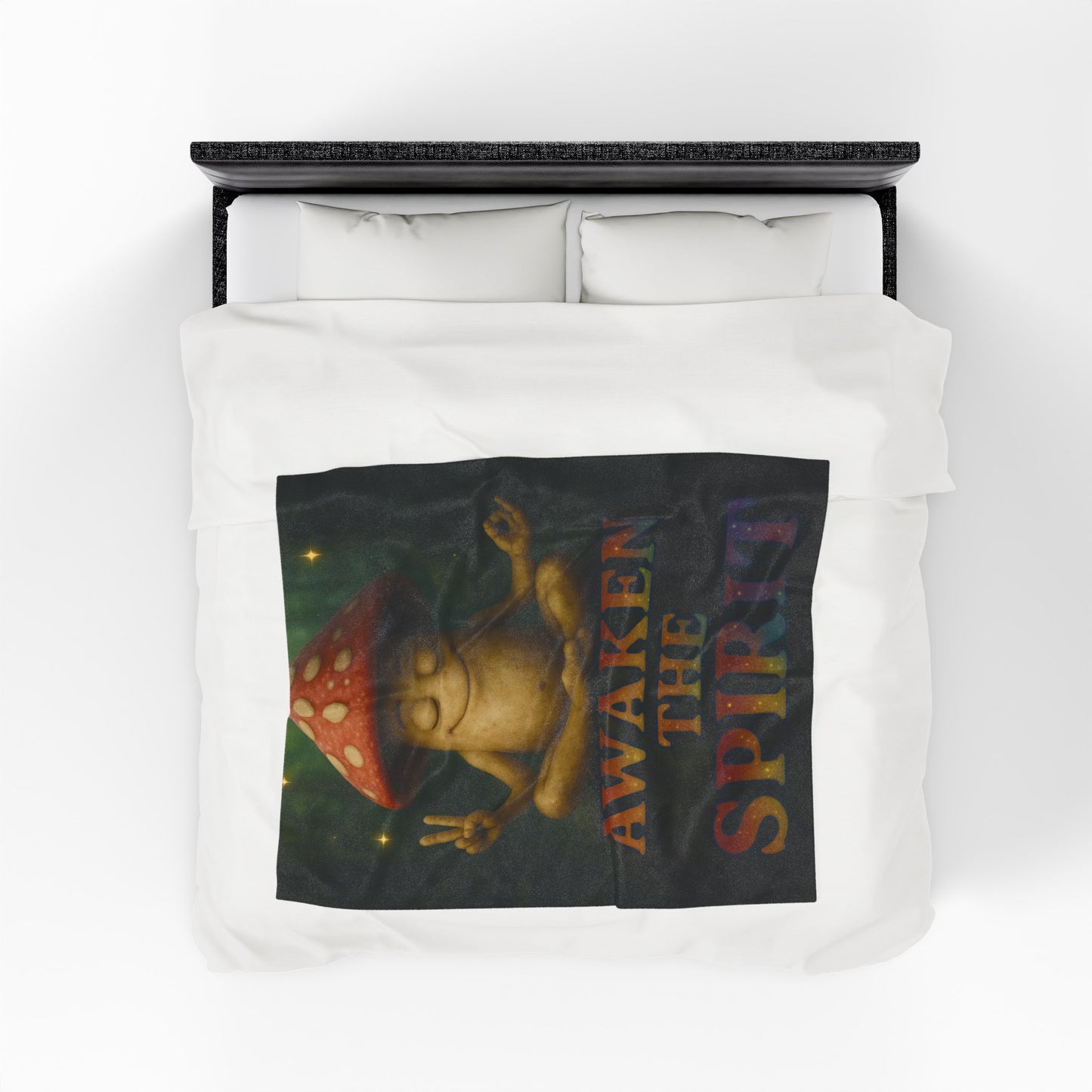Mani the Mushroom AWAKEN THE SPIRIT Plush Blanket