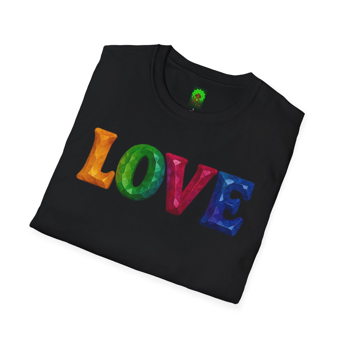 JEWELED LOVE & TRIPPY STITCH-Unisex T-Shirt for Fun & Casual Wear, Gift for Friends & Family, Birthday, Anniversaries