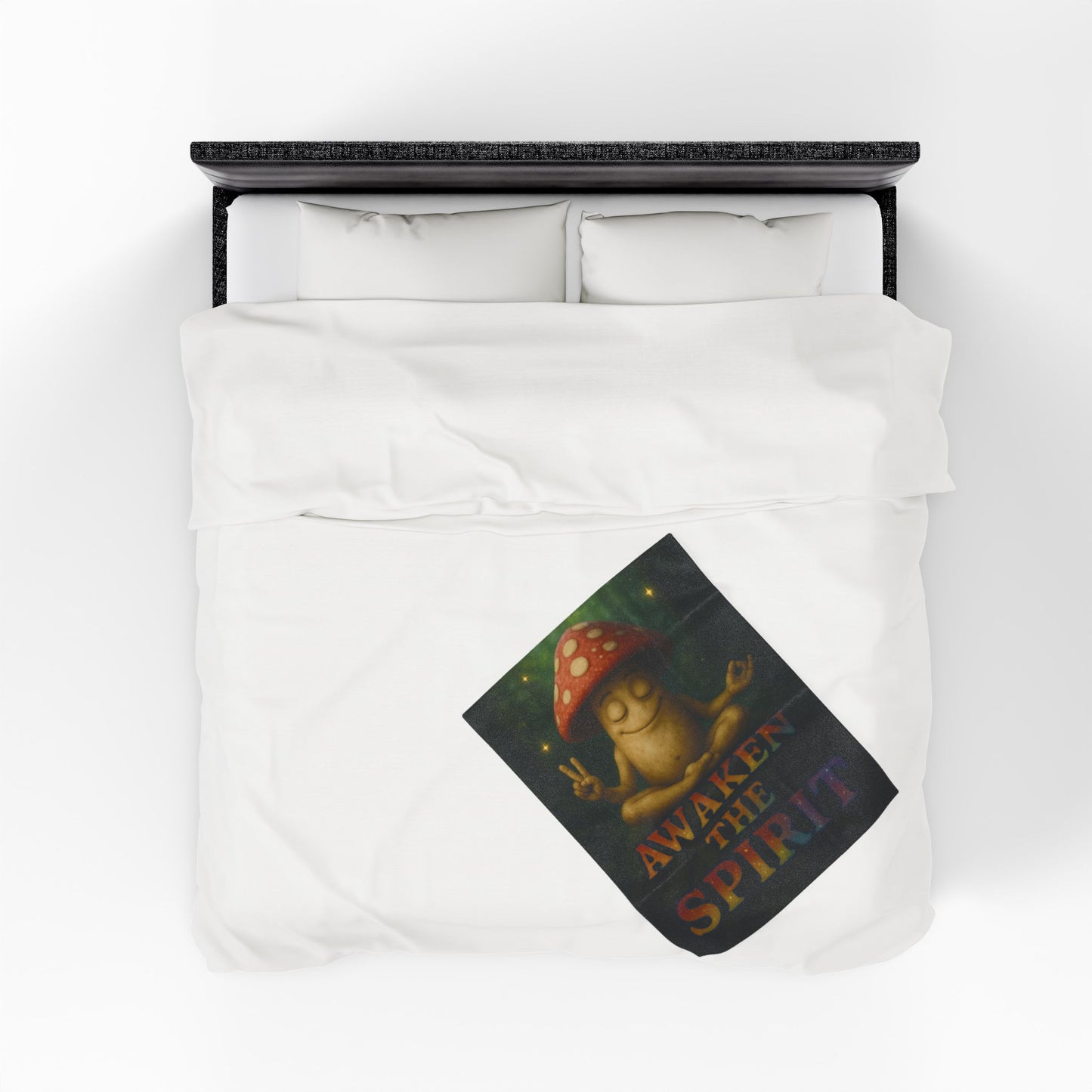 Mani the Mushroom AWAKEN THE SPIRIT Plush Blanket
