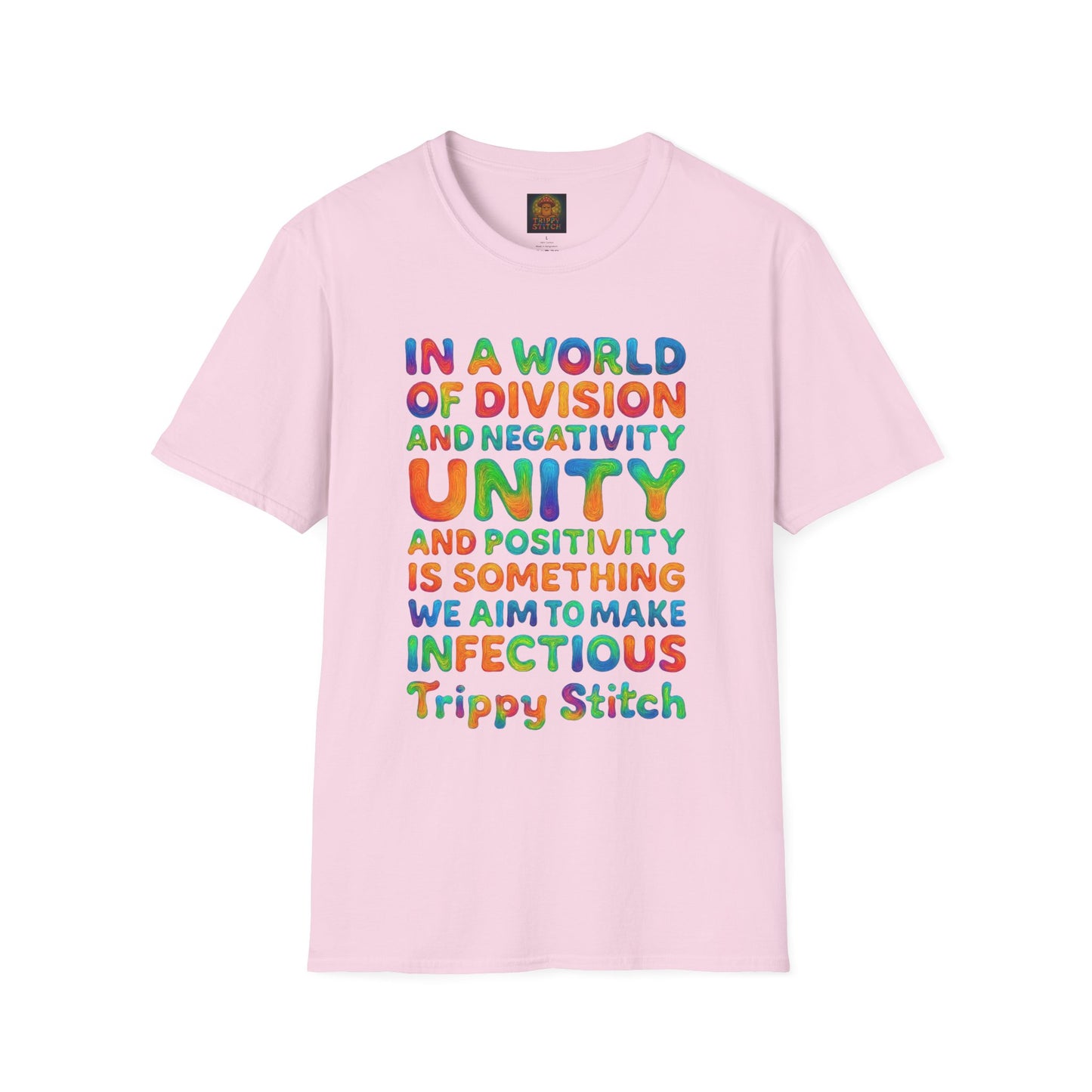 UNITY T-Shirt | Positive Quote Tee | Unisex Softstyle UNITY Trippy Stitch Design
