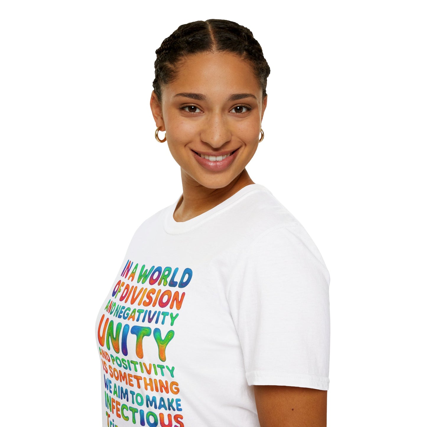 UNITY T-Shirt | Positive Quote Tee | Unisex Softstyle UNITY Trippy Stitch Design