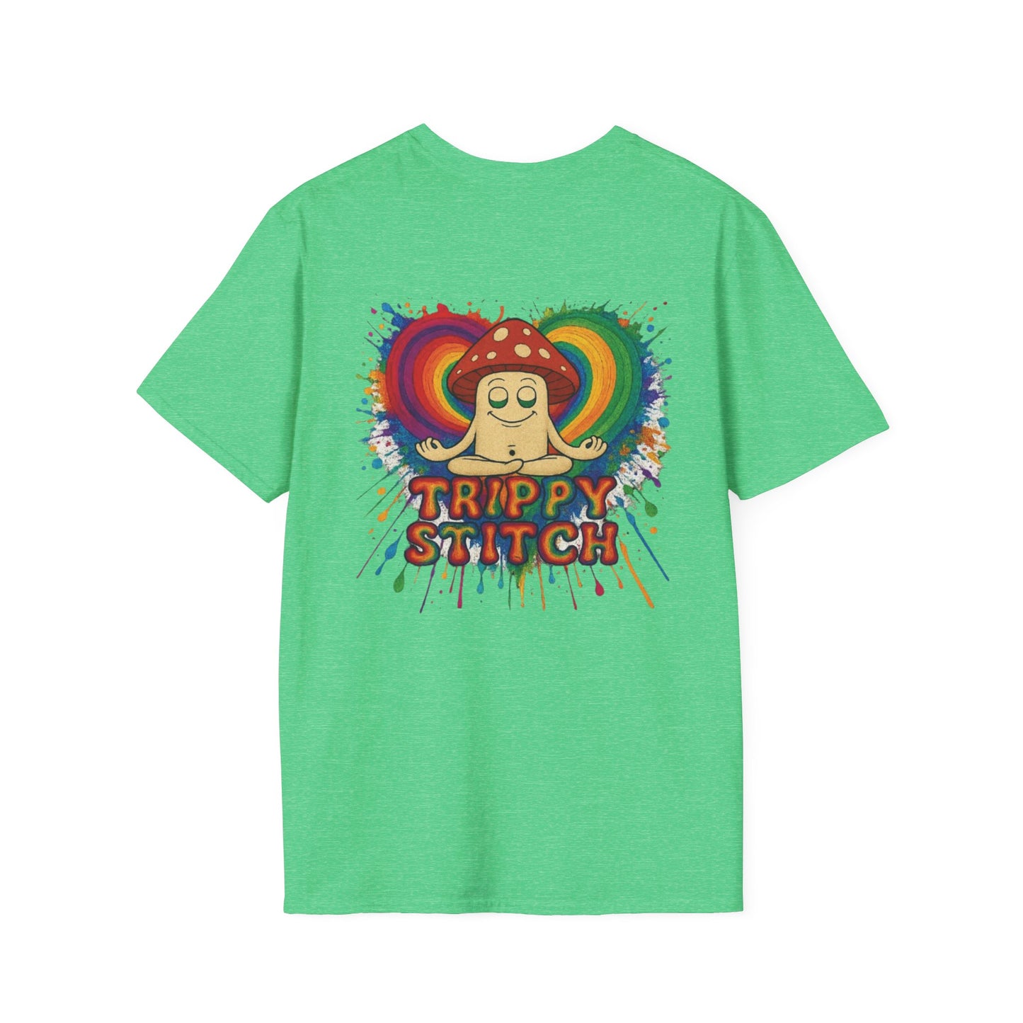 TRIPPY SPLATTER HEART-Softstyle T-Shirt - Casual Comfort Tee, Everyday Basics, Gift for Her/Him, Summer Wear, Graphic Tee