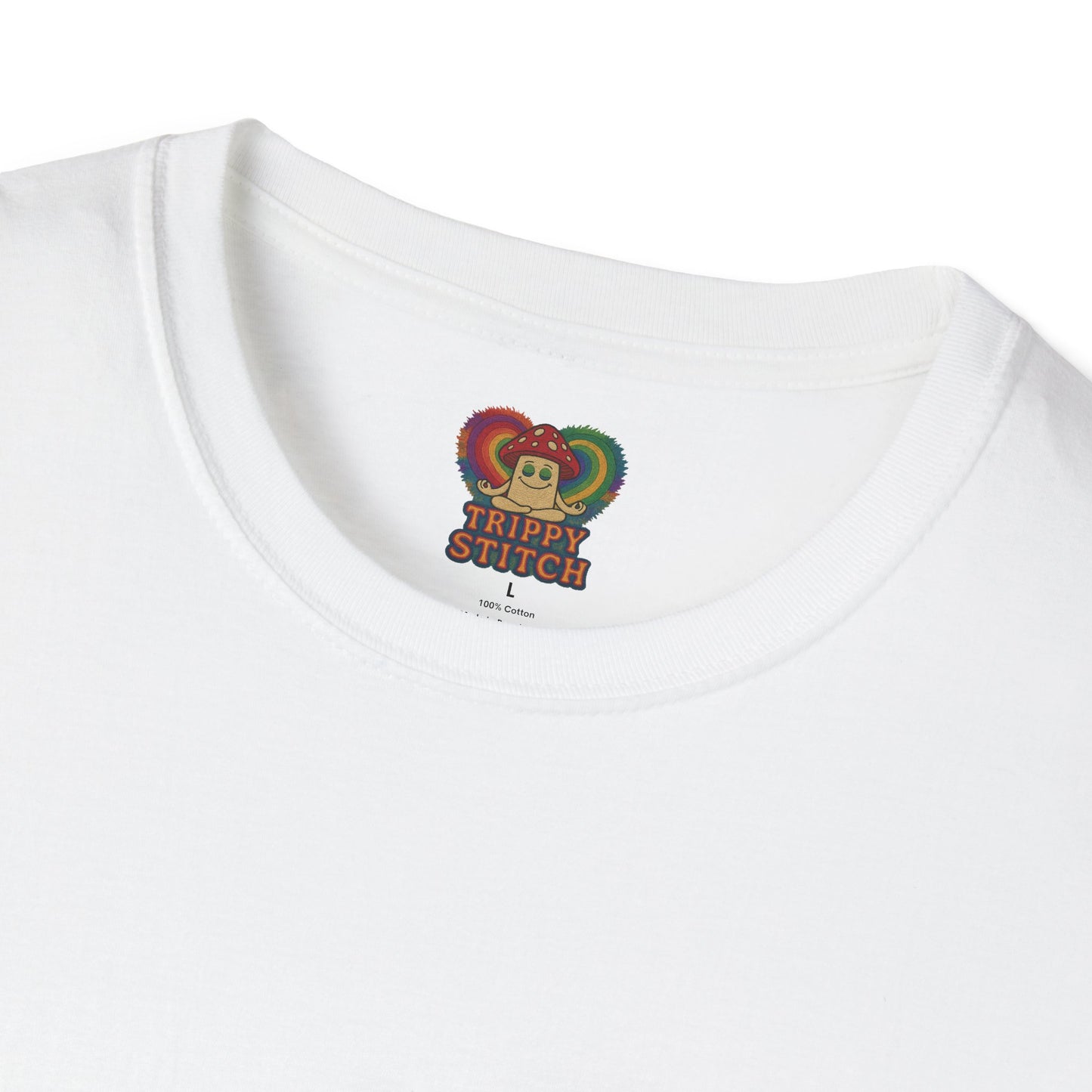 TRIPPY SPLATTER HEART-Softstyle T-Shirt - Casual Comfort Tee, Everyday Basics, Gift for Her/Him, Summer Wear, Graphic Tee