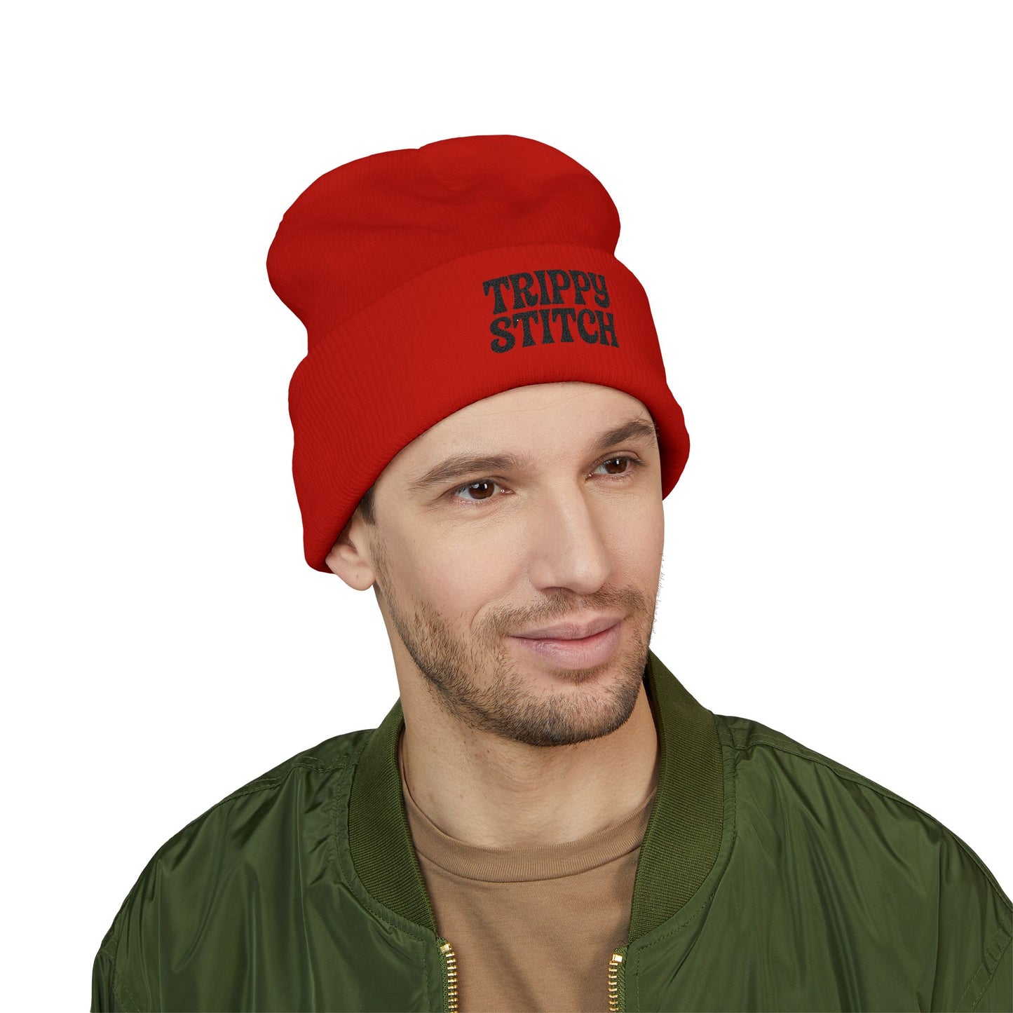 Trippy Stitch Beanie - Classic Cuffed Hat for Style, Winter, Gifts, Outdoor Activities, Streetwear