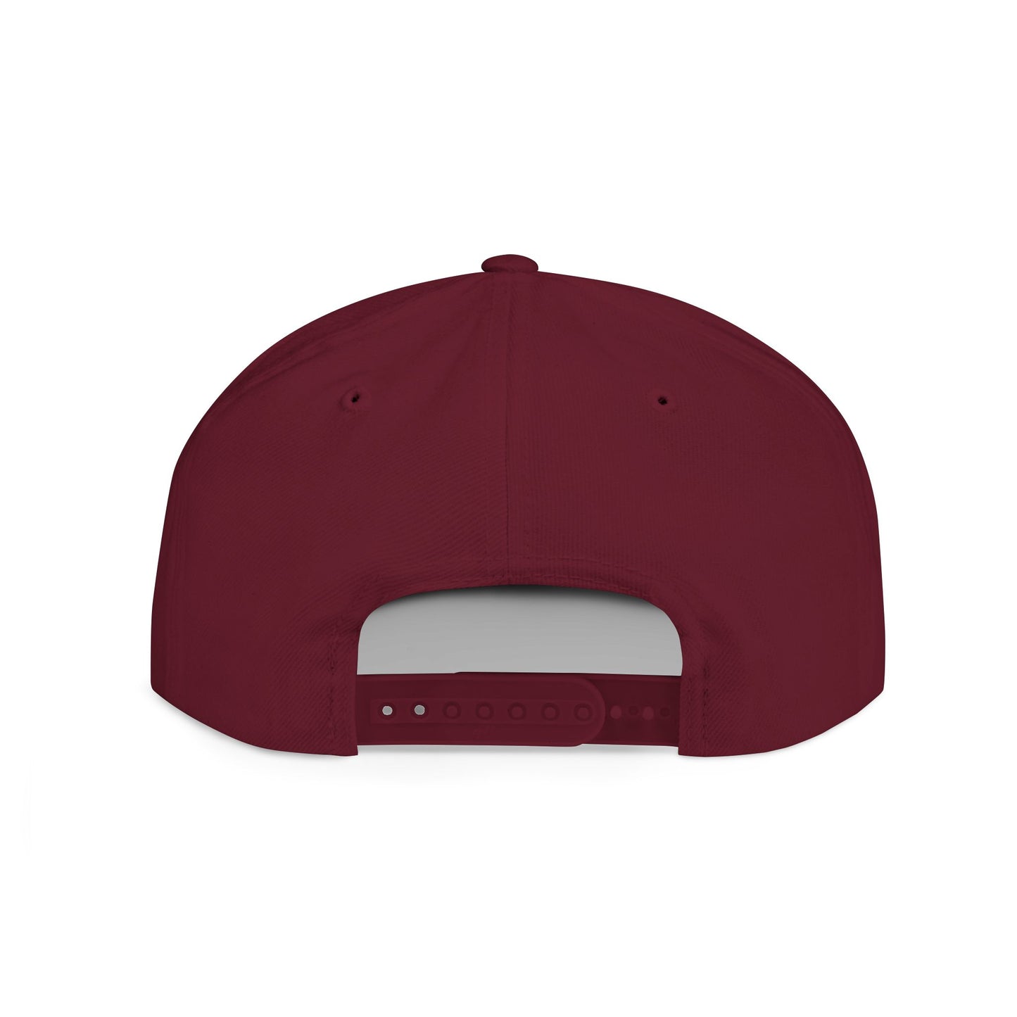 Trippy Stitch ALL WHITE FONT Flat Bill Snapback