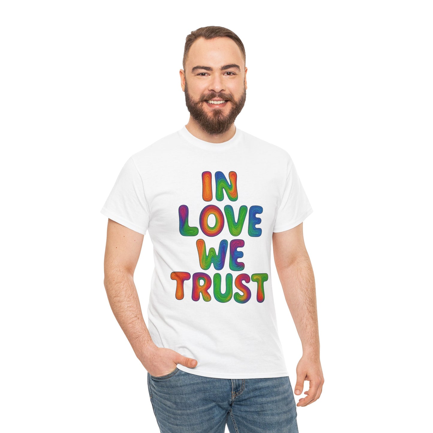 'In Love We Trust' 💙 T-Shirt, Perfect for Casual Outings, Affirmation Gifts, Everyday Wear
