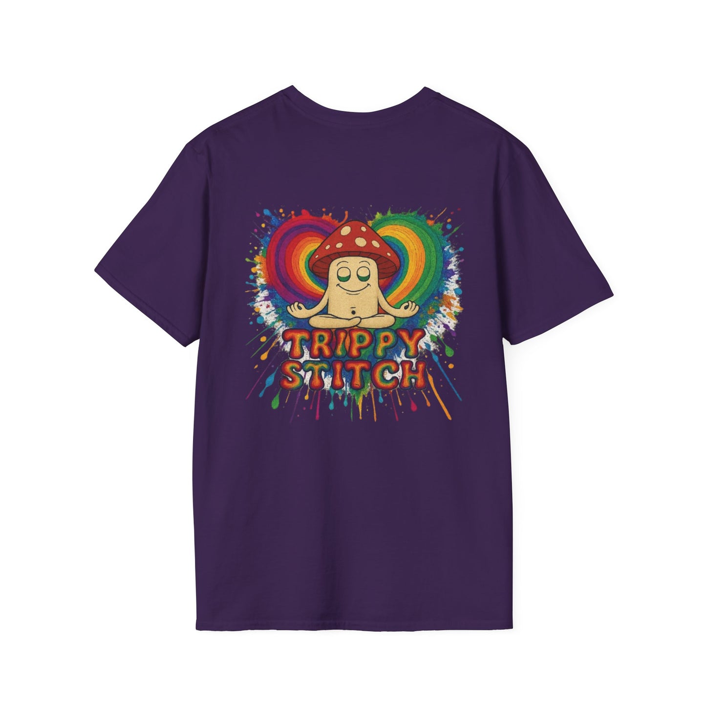TRIPPY SPLATTER HEART-Softstyle T-Shirt - Casual Comfort Tee, Everyday Basics, Gift for Her/Him, Summer Wear, Graphic Tee