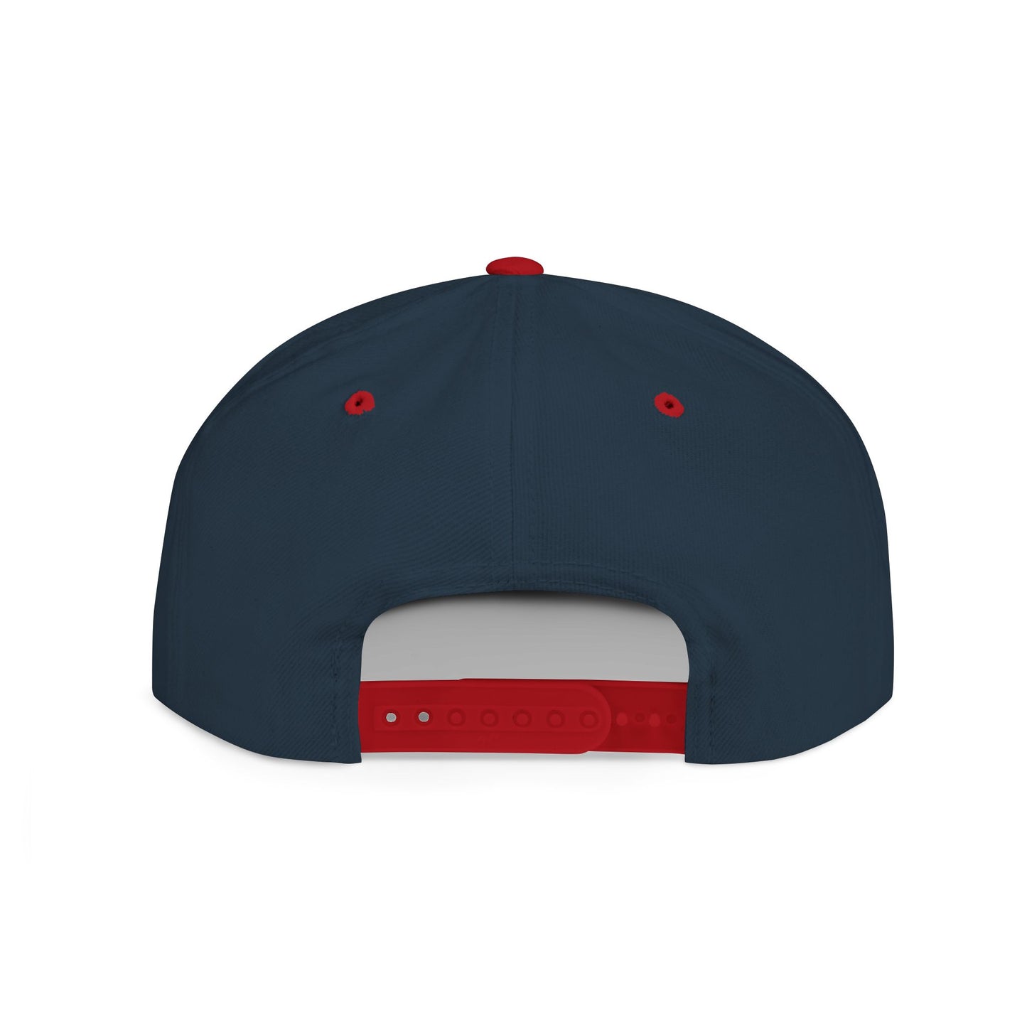 Trippy Stitch ALL WHITE FONT Flat Bill Snapback
