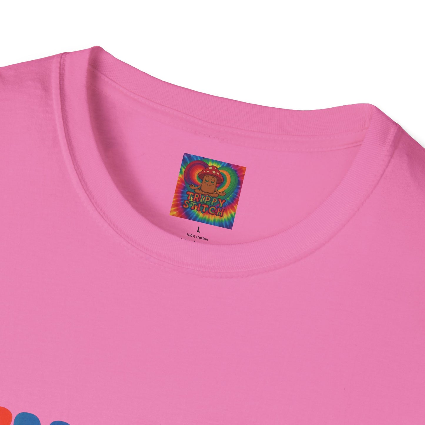 Kindness 💚❤️💙Softstyle T-Shirt, Colorful Graphic Tee, Positive Vibes Shirt, Cute Gift for Friends, Uplifting Fashion Statement