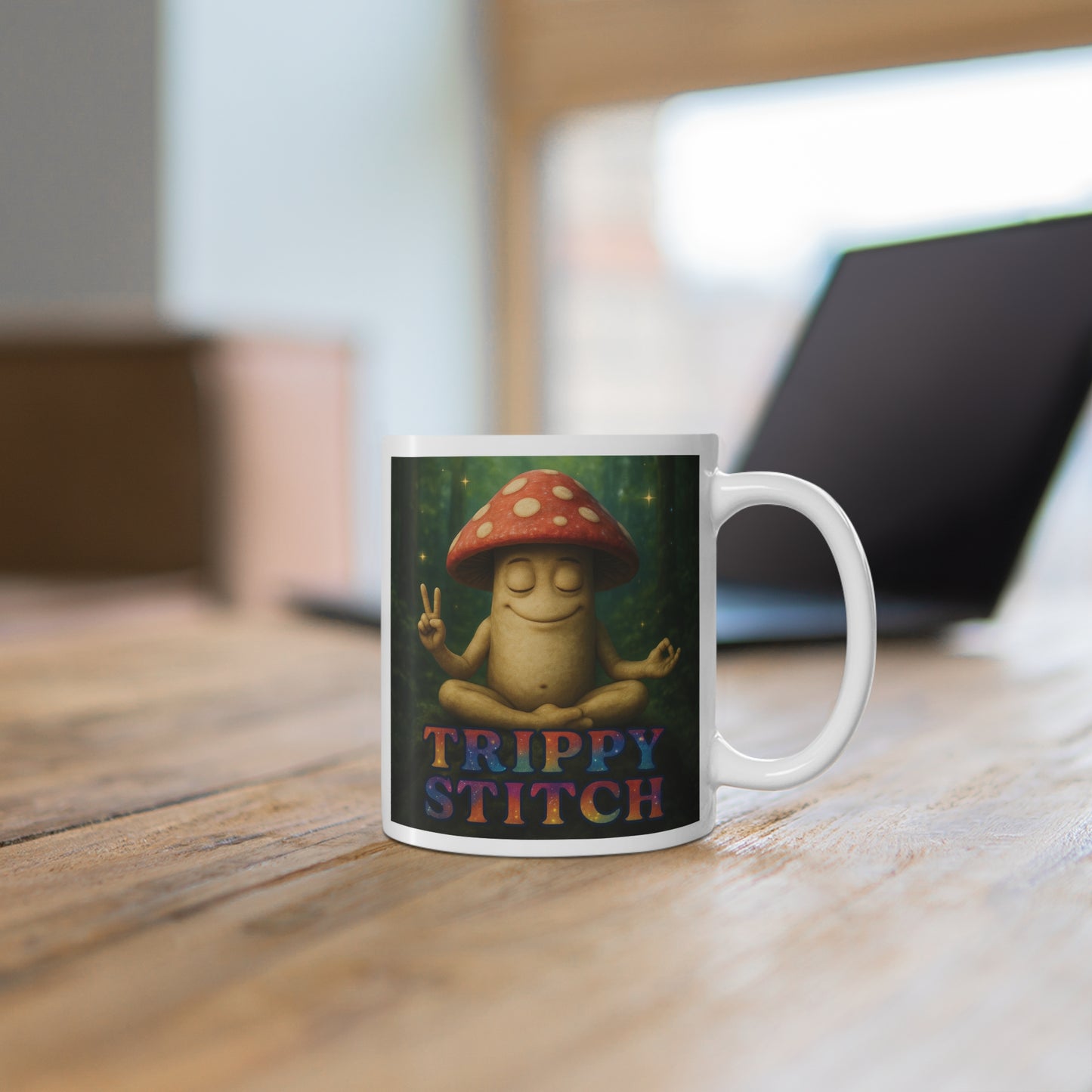 Be The Vibe with Mani the Mushroom Coffee Mug
