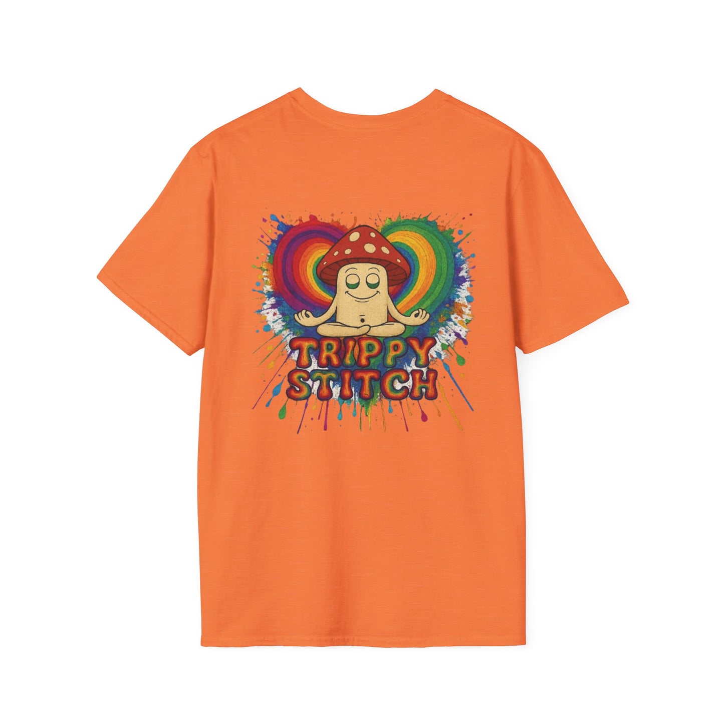 TRIPPY SPLATTER HEART-Softstyle T-Shirt - Casual Comfort Tee, Everyday Basics, Gift for Her/Him, Summer Wear, Graphic Tee