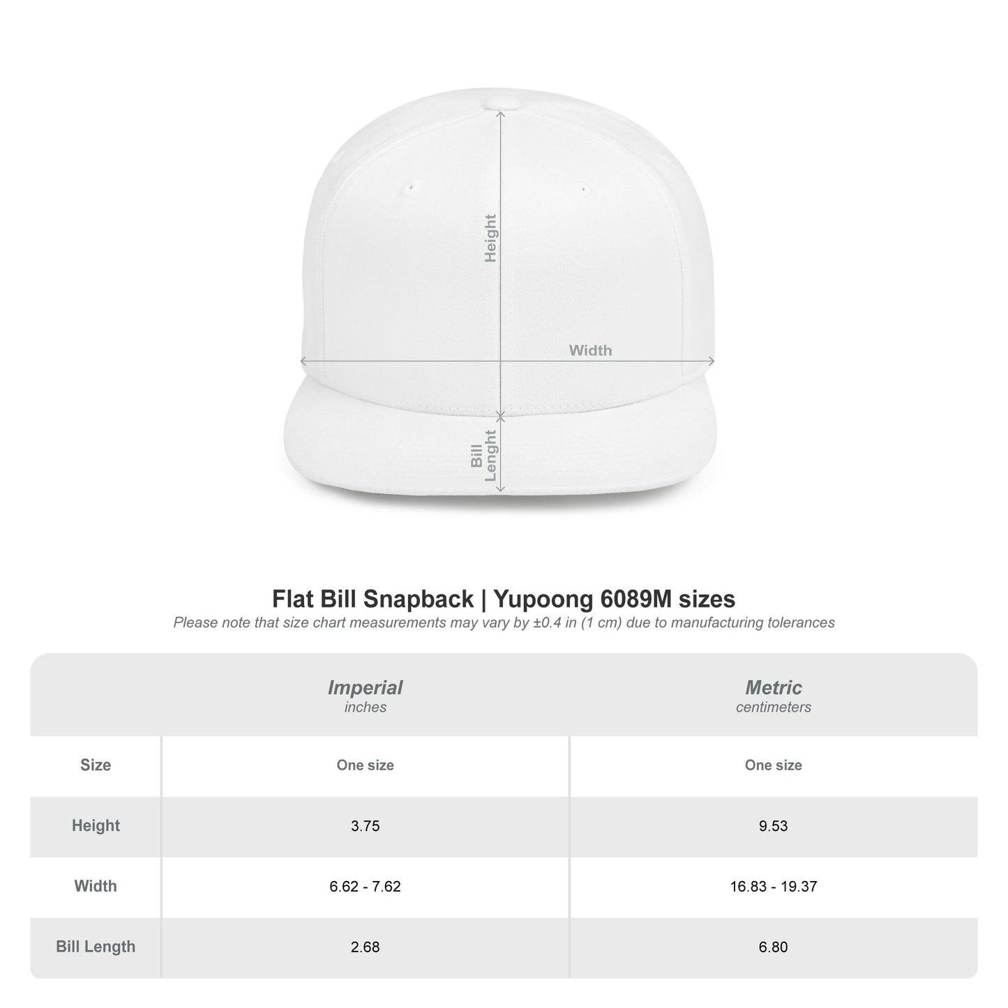 Trippy Stitch ALL WHITE FONT Flat Bill Snapback