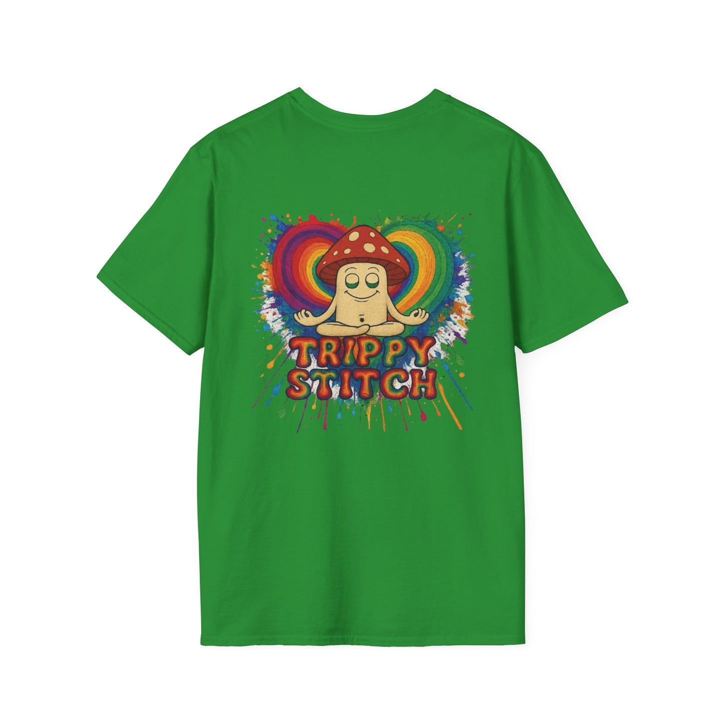 TRIPPY SPLATTER HEART-Softstyle T-Shirt - Casual Comfort Tee, Everyday Basics, Gift for Her/Him, Summer Wear, Graphic Tee