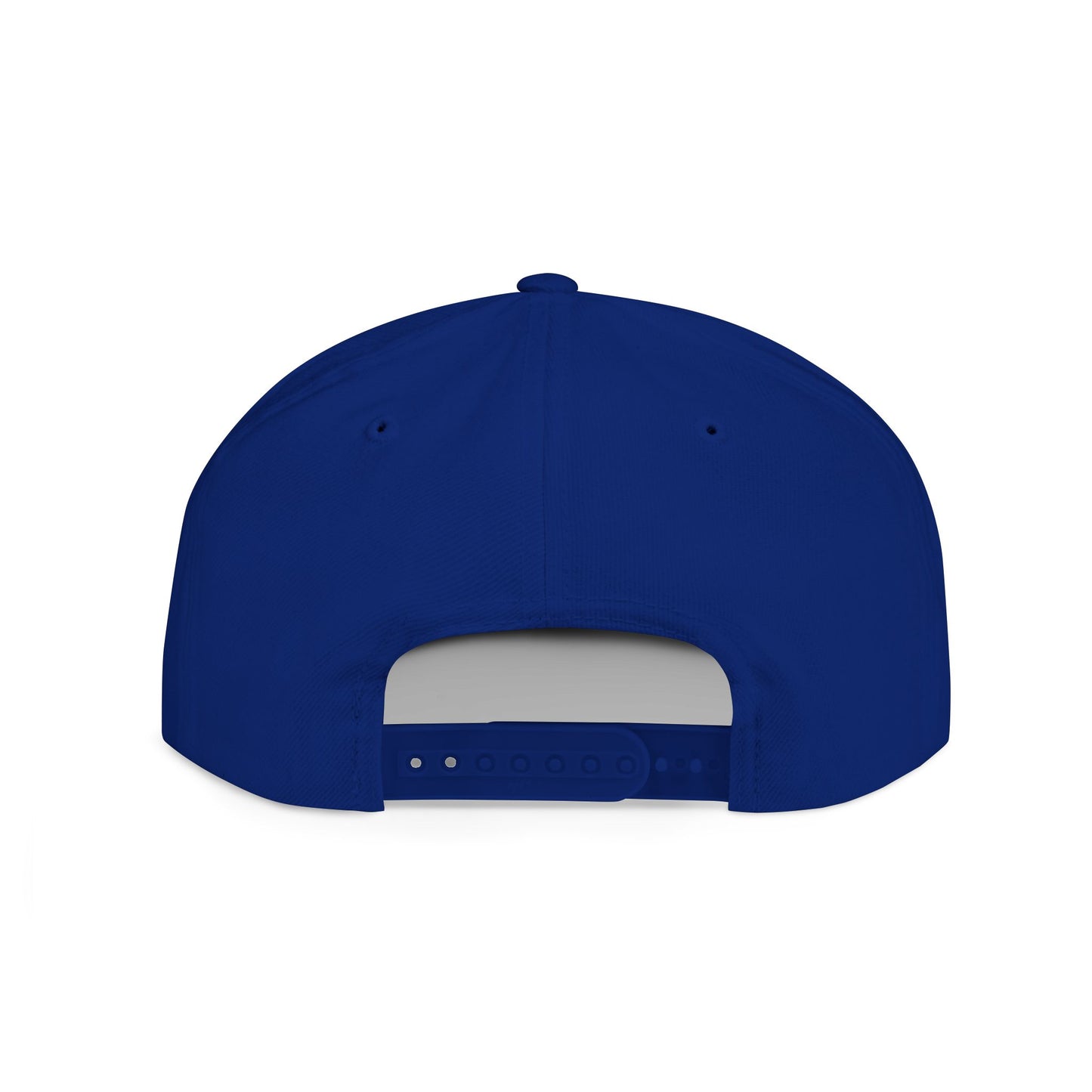Trippy Stitch ALL WHITE FONT Flat Bill Snapback