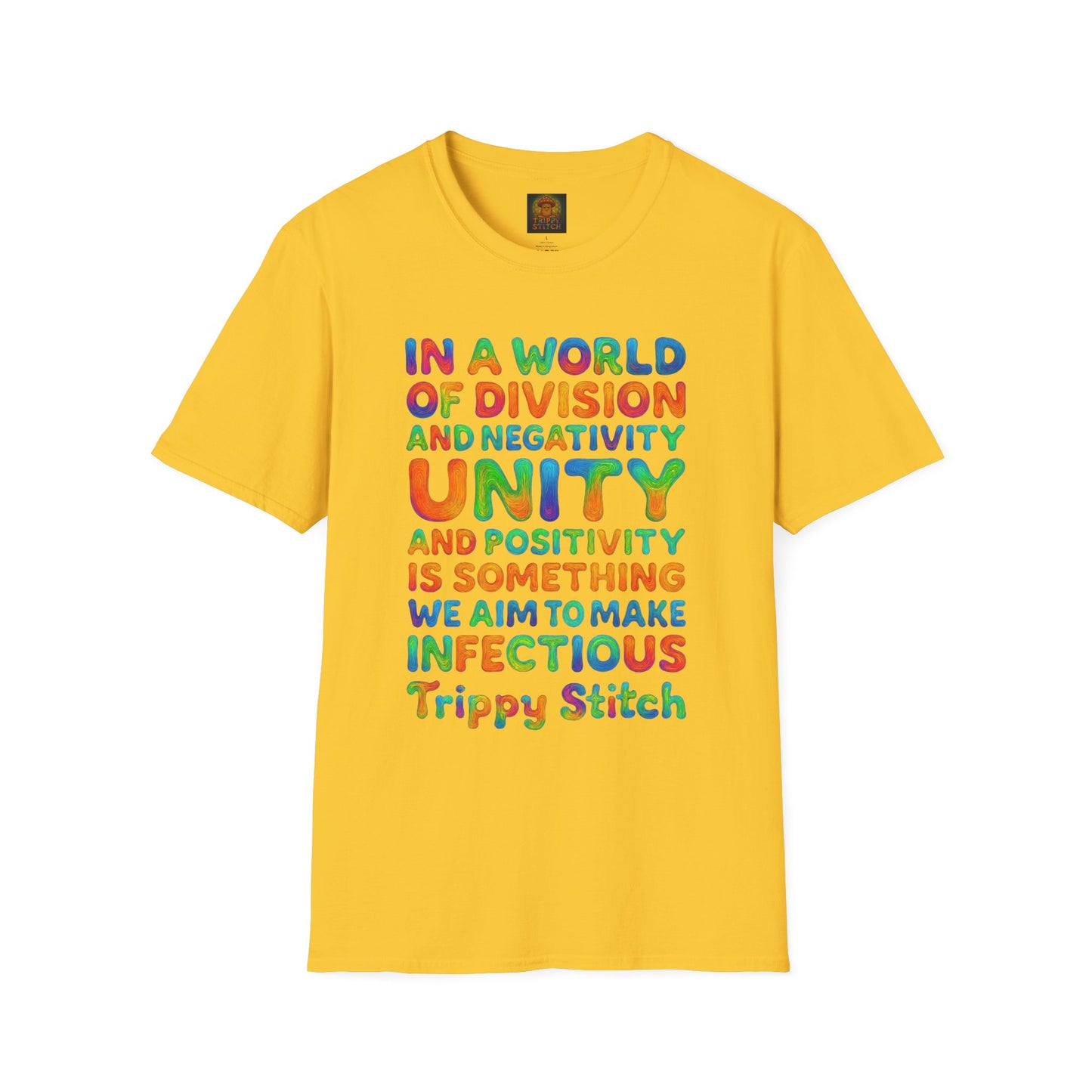 UNITY T-Shirt | Positive Quote Tee | Unisex Softstyle UNITY Trippy Stitch Design