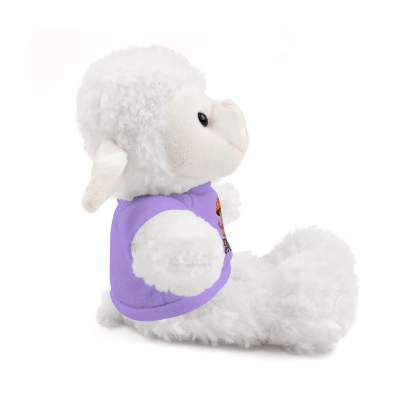 Stuffed Animal with Mani the Mushroom Tee, Cute Plush Toy, Gift for Kids, Personalized Stuffed Bear, Birthday Present, Relaxation Buddy