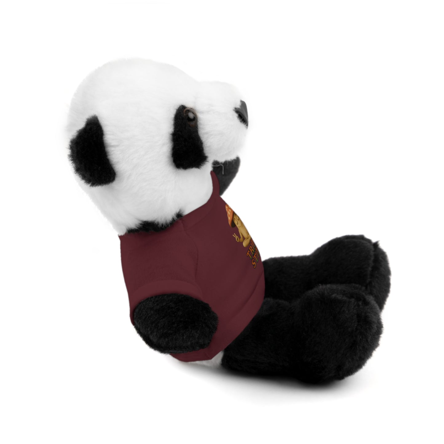 Stuffed Animal with Mani the Mushroom Tee, Cute Plush Toy, Gift for Kids, Personalized Stuffed Bear, Birthday Present, Relaxation Buddy