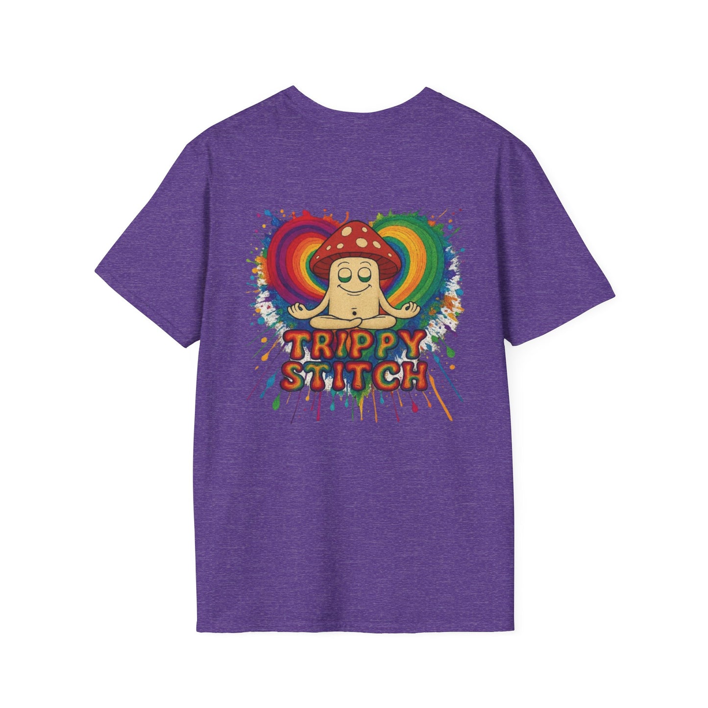TRIPPY SPLATTER HEART-Softstyle T-Shirt - Casual Comfort Tee, Everyday Basics, Gift for Her/Him, Summer Wear, Graphic Tee