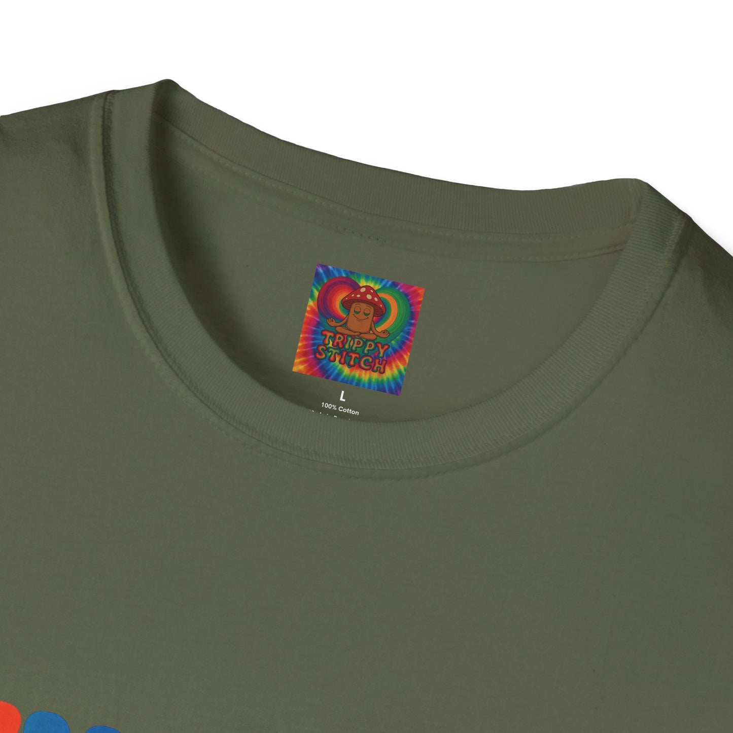 Kindness 💚❤️💙Softstyle T-Shirt, Colorful Graphic Tee, Positive Vibes Shirt, Cute Gift for Friends, Uplifting Fashion Statement