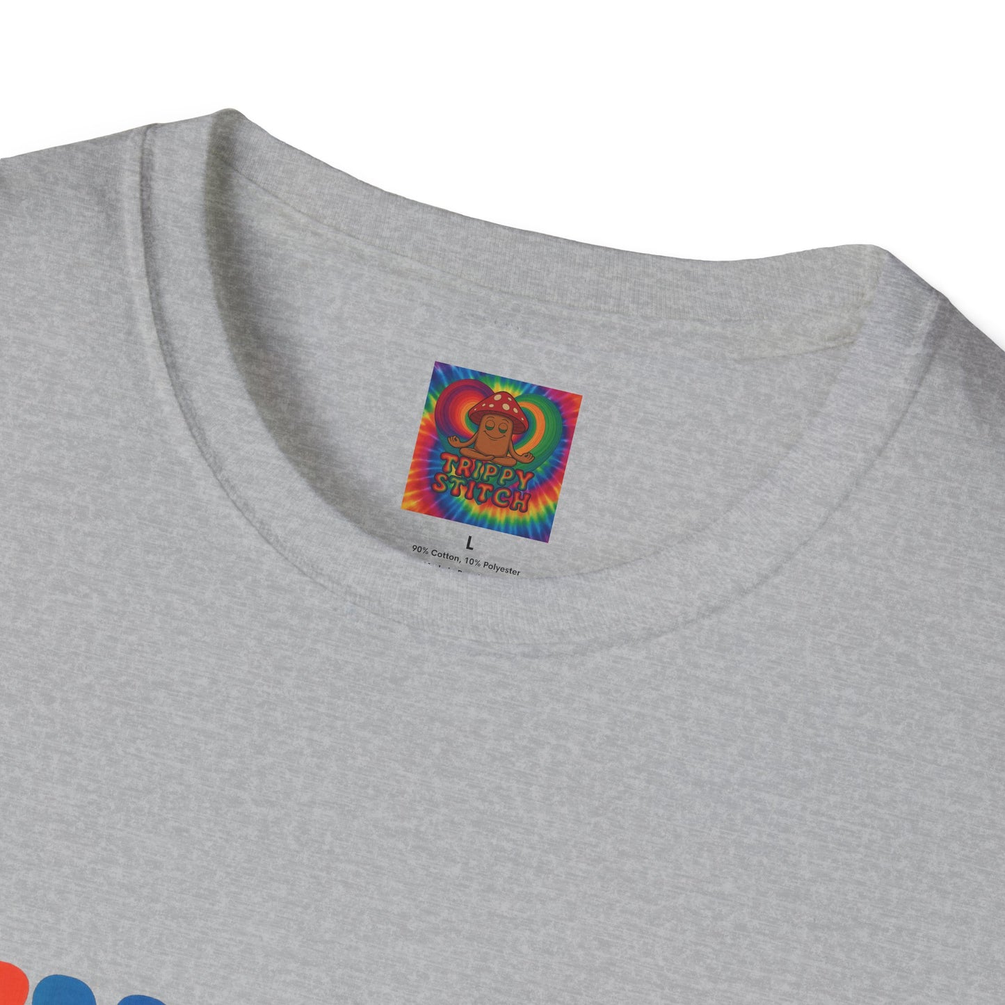 Kindness 💚❤️💙Softstyle T-Shirt, Colorful Graphic Tee, Positive Vibes Shirt, Cute Gift for Friends, Uplifting Fashion Statement