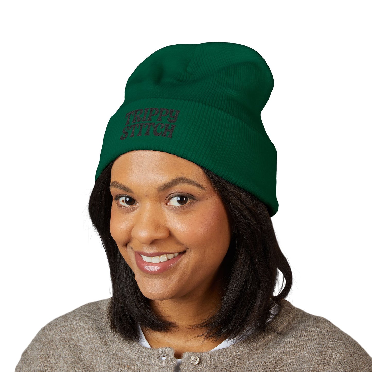 Trippy Stitch Beanie - Classic Cuffed Hat for Style, Winter, Gifts, Outdoor Activities, Streetwear