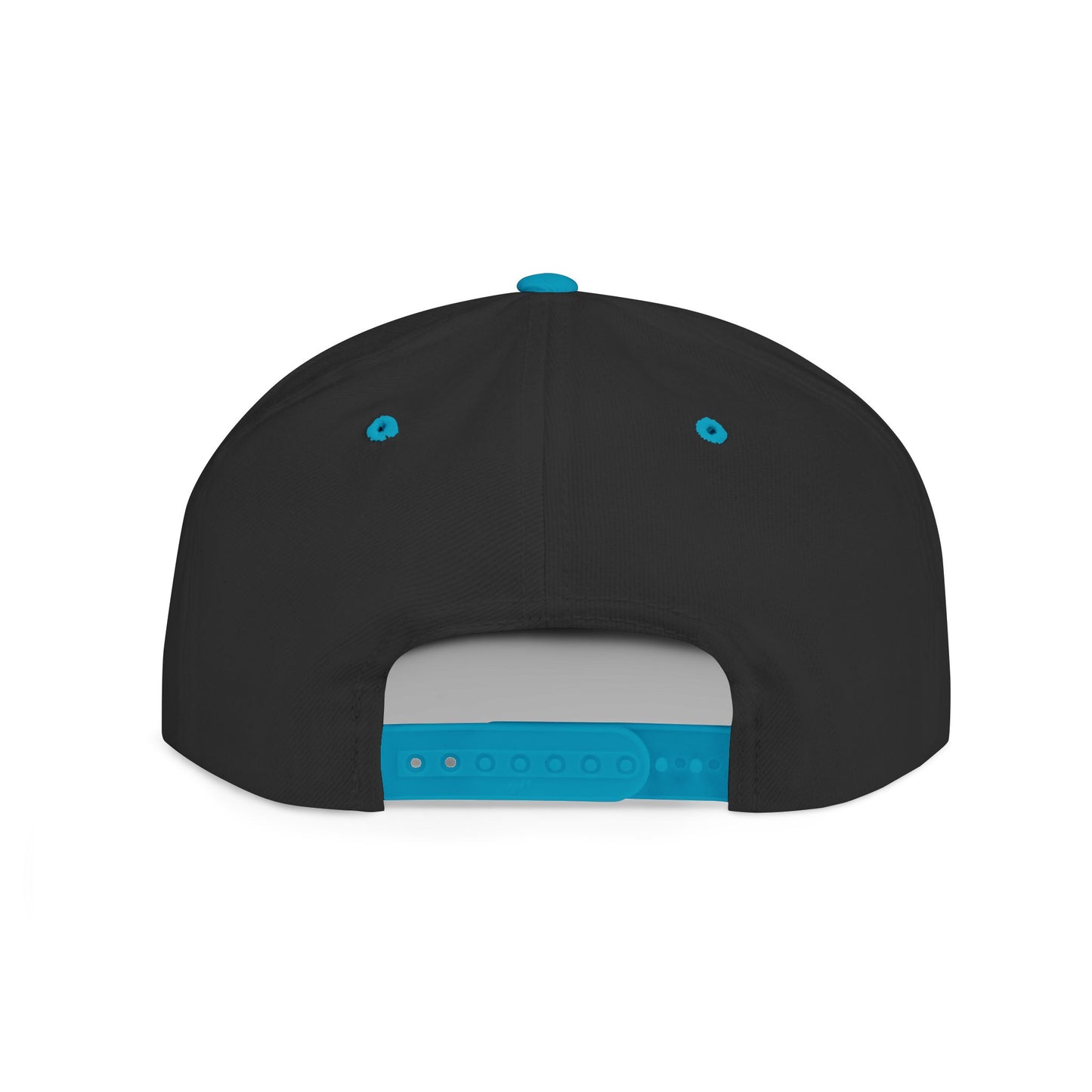 Trippy Stitch ALL WHITE FONT Flat Bill Snapback