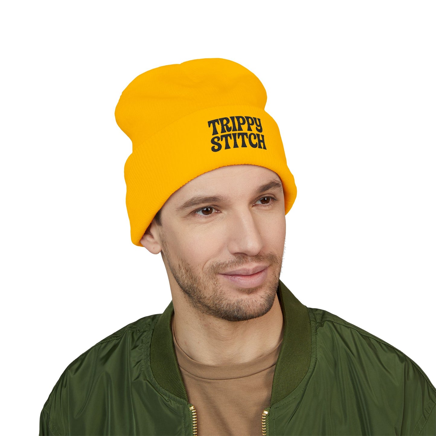 Trippy Stitch Beanie - Classic Cuffed Hat for Style, Winter, Gifts, Outdoor Activities, Streetwear