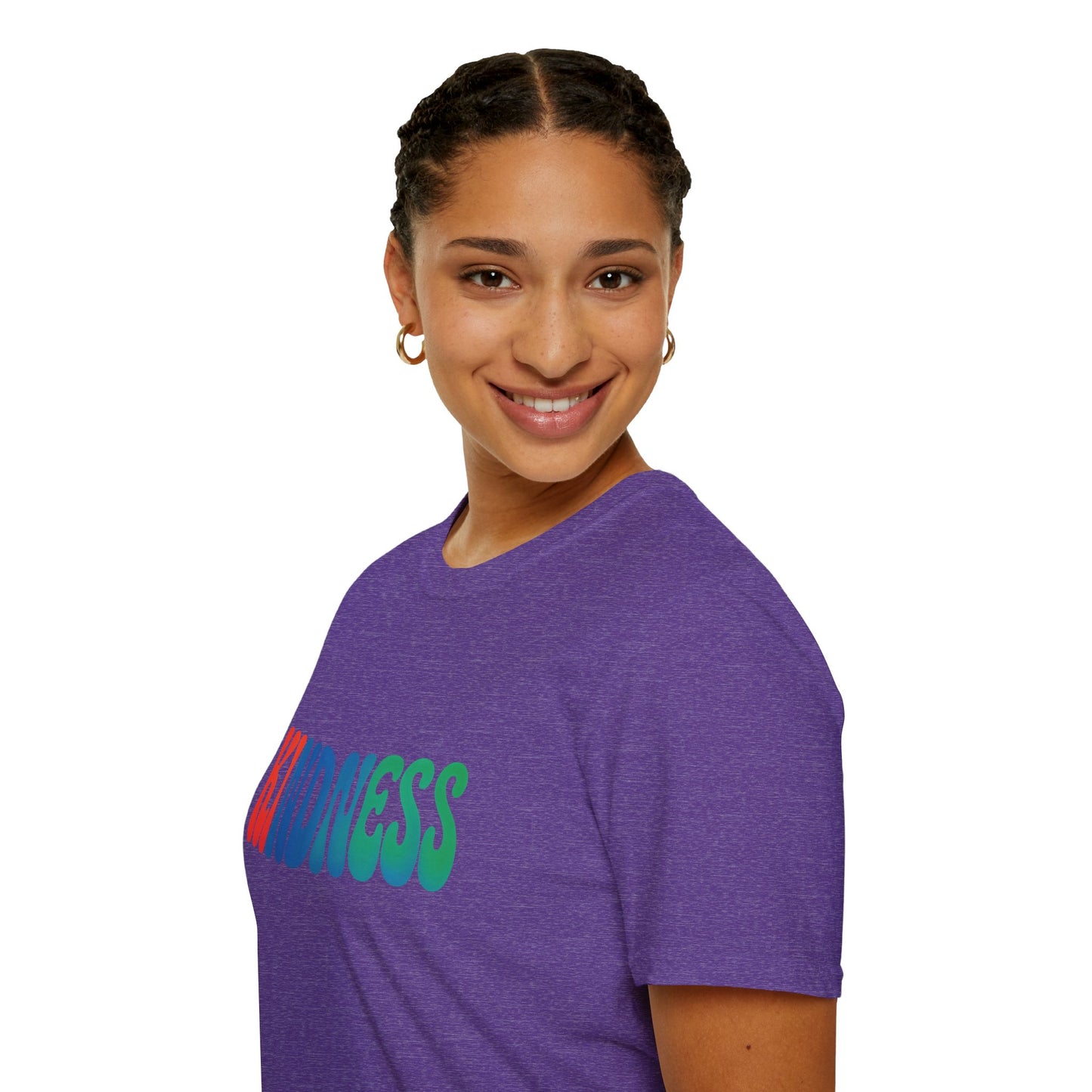 Kindness 💚❤️💙Softstyle T-Shirt, Colorful Graphic Tee, Positive Vibes Shirt, Cute Gift for Friends, Uplifting Fashion Statement