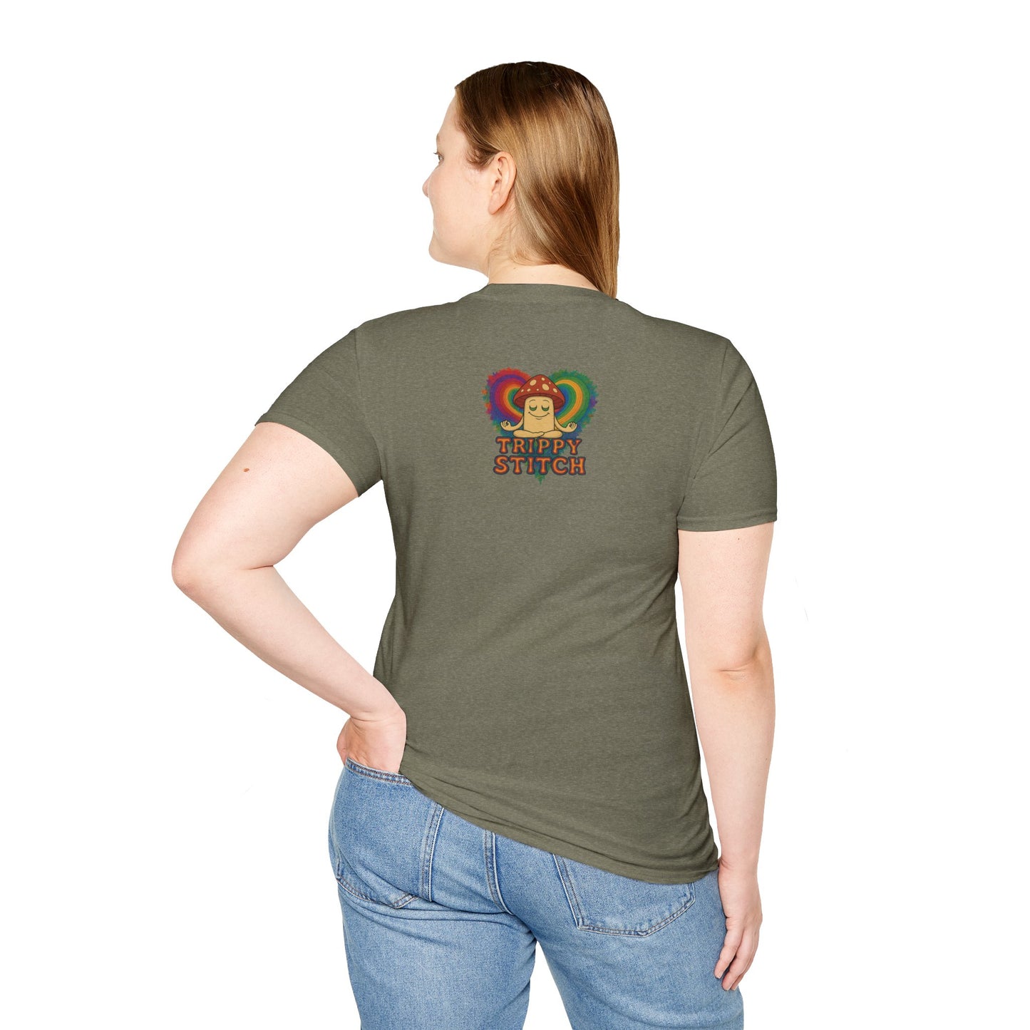 Kindness 💚❤️💙Softstyle T-Shirt, Colorful Graphic Tee, Positive Vibes Shirt, Cute Gift for Friends, Uplifting Fashion Statement