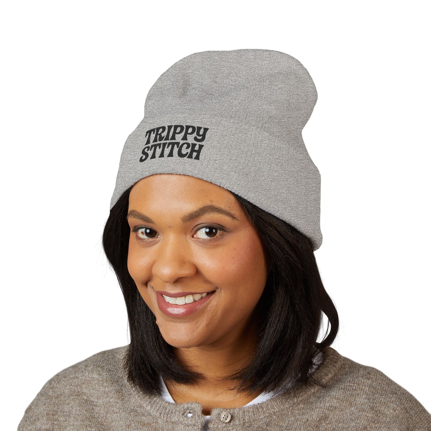 Trippy Stitch Beanie - Classic Cuffed Hat for Style, Winter, Gifts, Outdoor Activities, Streetwear