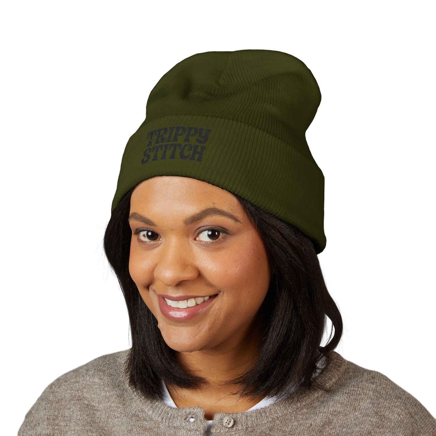 Trippy Stitch Beanie - Classic Cuffed Hat for Style, Winter, Gifts, Outdoor Activities, Streetwear