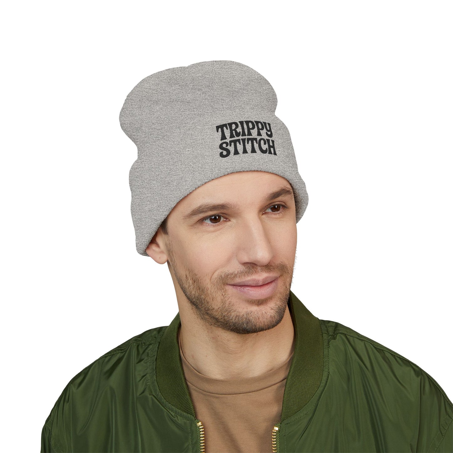 Trippy Stitch Beanie - Classic Cuffed Hat for Style, Winter, Gifts, Outdoor Activities, Streetwear