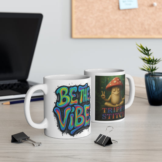 Be The Vibe with Mani the Mushroom Coffee Mug