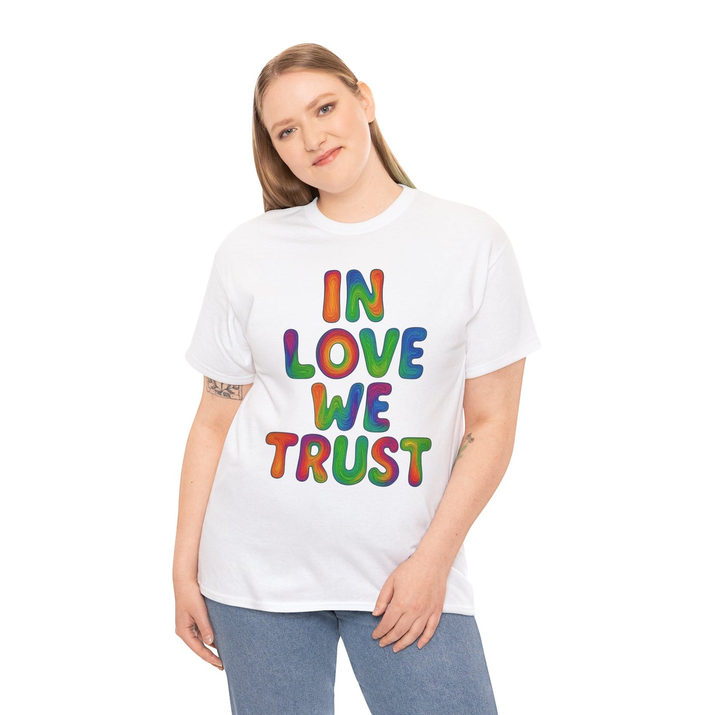'In Love We Trust' 💙 T-Shirt, Perfect for Casual Outings, Affirmation Gifts, Everyday Wear