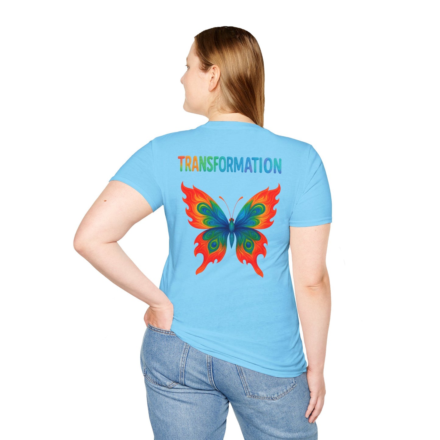 Beautiful Transformation T-Shirt, Colorful Caterpillar and Butterfly Tee, Nature Inspired Art Shirt, Unique Gift for Nature Lovers