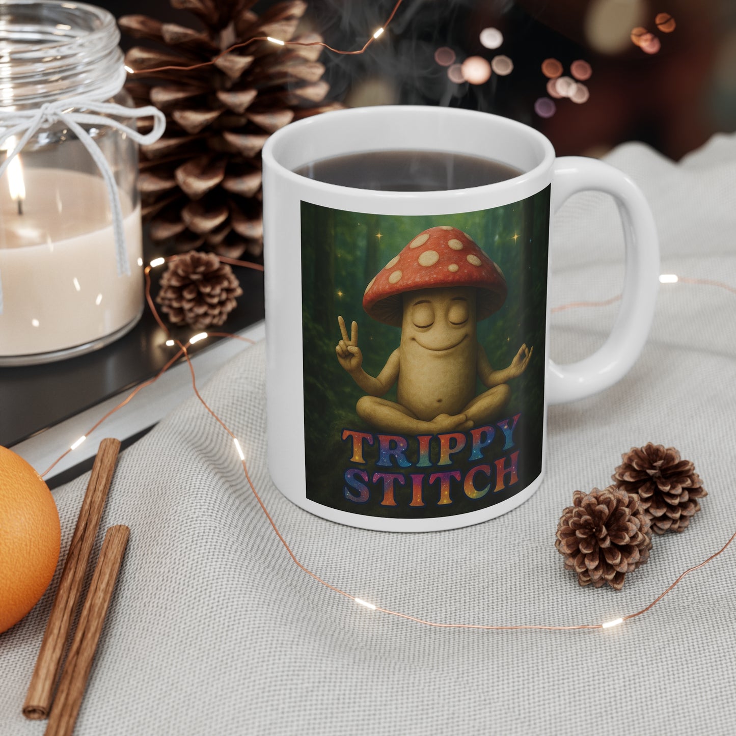 Be The Vibe with Mani the Mushroom Coffee Mug