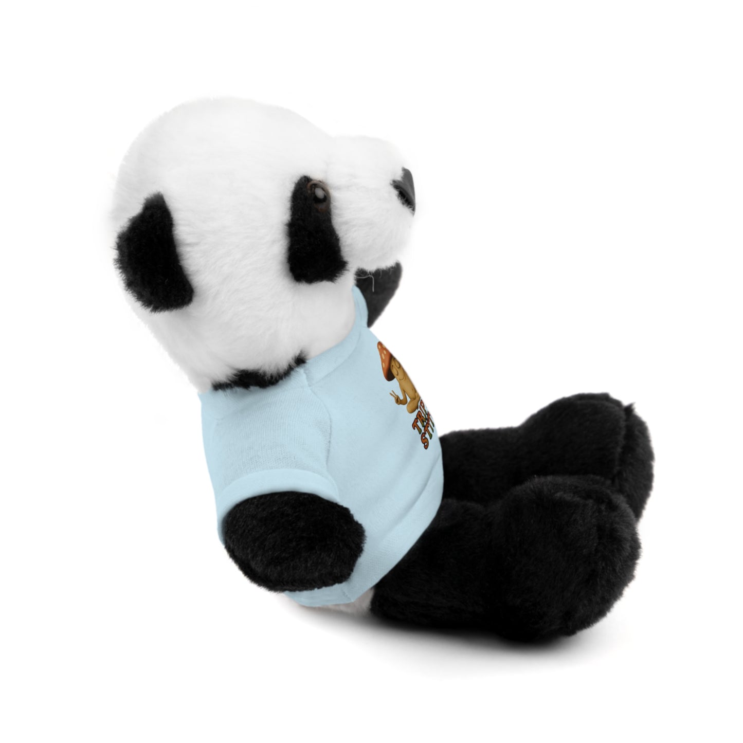 Stuffed Animal with Mani the Mushroom Tee, Cute Plush Toy, Gift for Kids, Personalized Stuffed Bear, Birthday Present, Relaxation Buddy