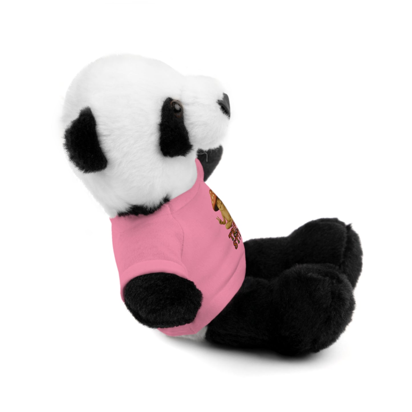 Stuffed Animal with Mani the Mushroom Tee, Cute Plush Toy, Gift for Kids, Personalized Stuffed Bear, Birthday Present, Relaxation Buddy