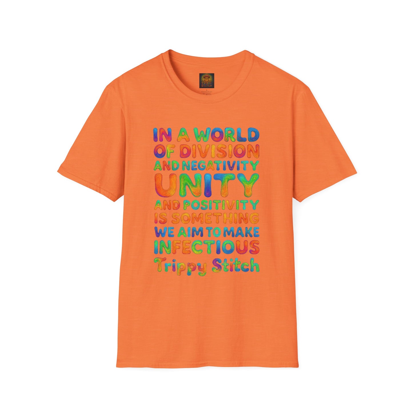 UNITY T-Shirt | Positive Quote Tee | Unisex Softstyle UNITY Trippy Stitch Design