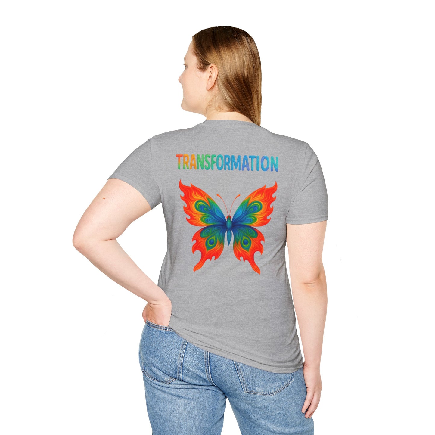 Beautiful Transformation T-Shirt, Colorful Caterpillar and Butterfly Tee, Nature Inspired Art Shirt, Unique Gift for Nature Lovers