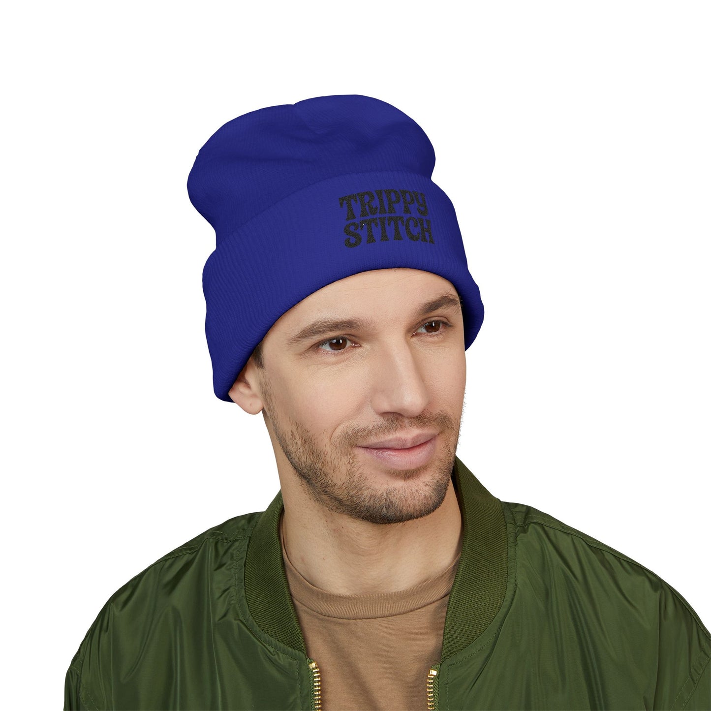 Trippy Stitch Beanie - Classic Cuffed Hat for Style, Winter, Gifts, Outdoor Activities, Streetwear
