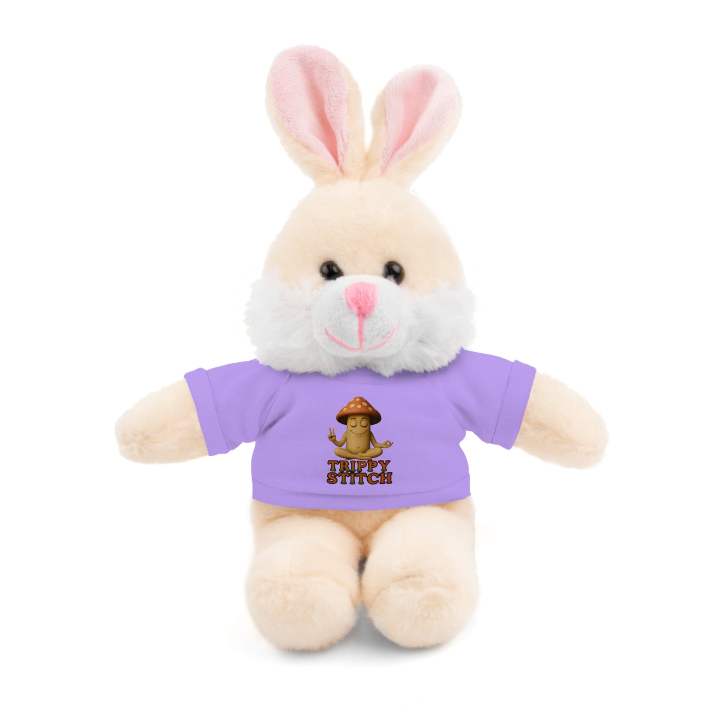 Stuffed Animal with Mani the Mushroom Tee, Cute Plush Toy, Gift for Kids, Personalized Stuffed Bear, Birthday Present, Relaxation Buddy