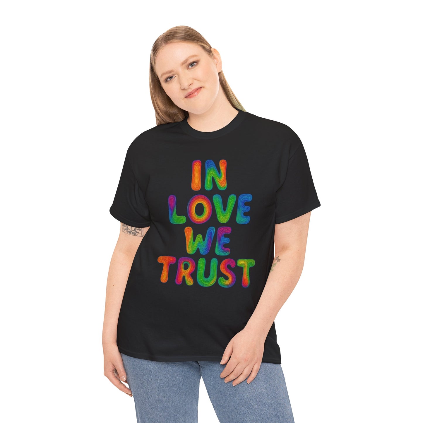 'In Love We Trust' 💙 T-Shirt, Perfect for Casual Outings, Affirmation Gifts, Everyday Wear