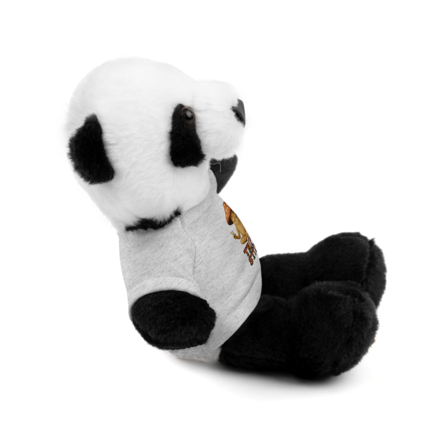 Stuffed Animal with Mani the Mushroom Tee, Cute Plush Toy, Gift for Kids, Personalized Stuffed Bear, Birthday Present, Relaxation Buddy