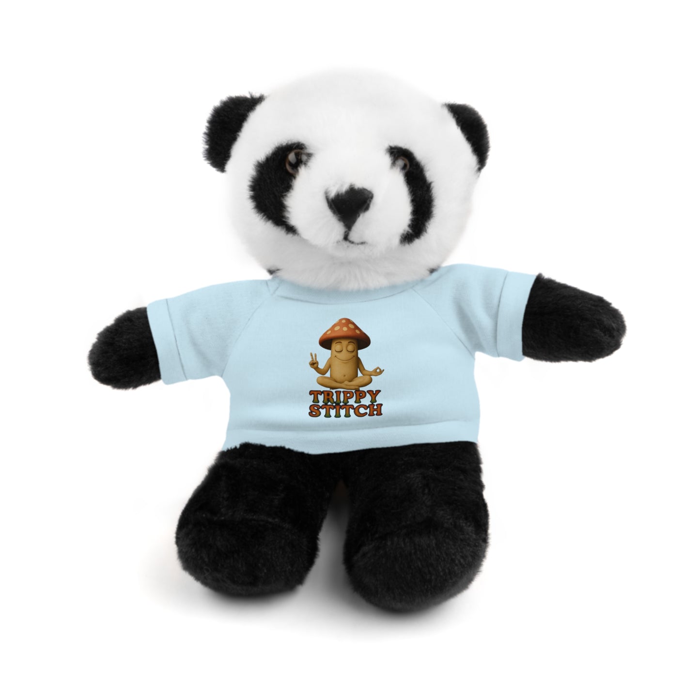 Stuffed Animal with Mani the Mushroom Tee, Cute Plush Toy, Gift for Kids, Personalized Stuffed Bear, Birthday Present, Relaxation Buddy
