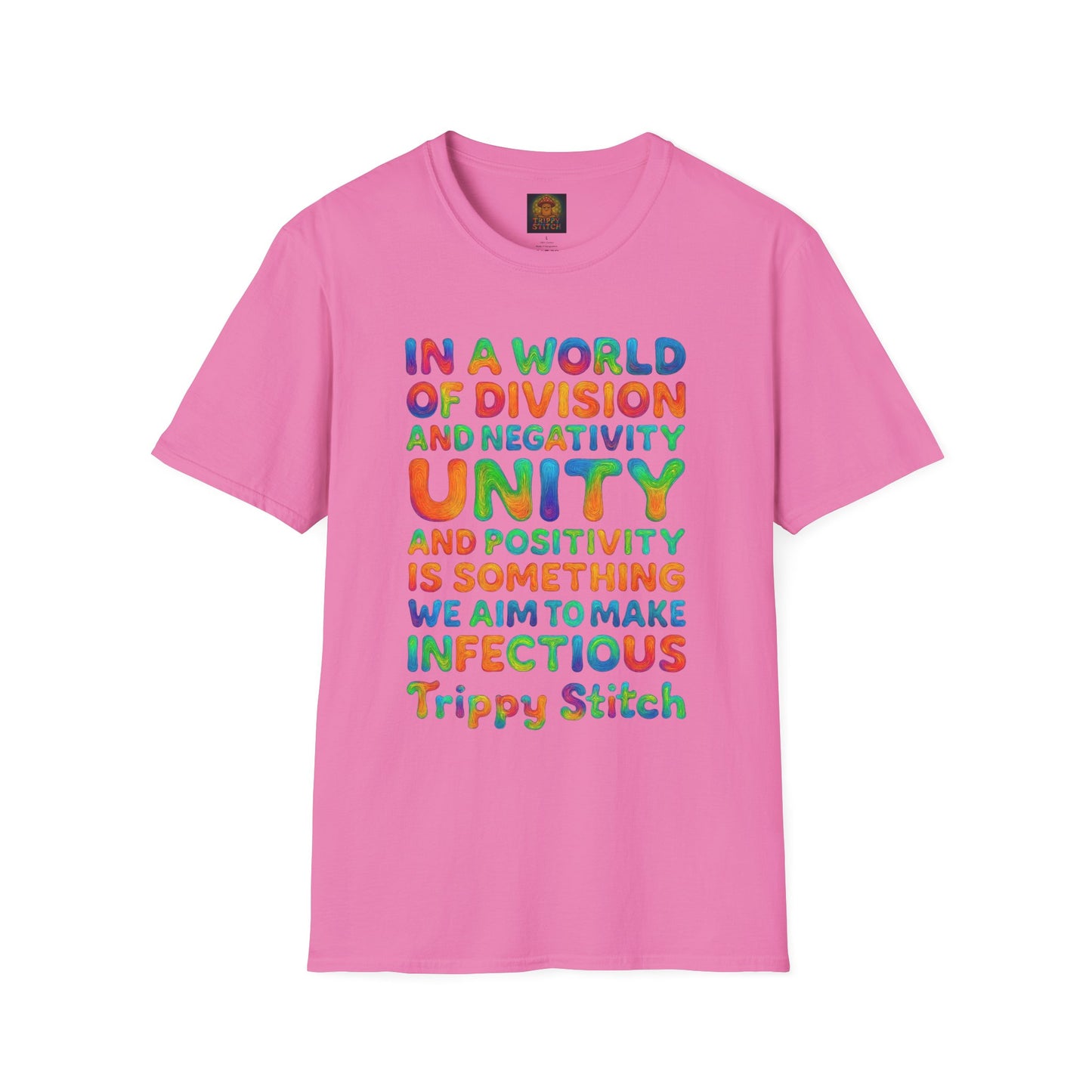 UNITY T-Shirt | Positive Quote Tee | Unisex Softstyle UNITY Trippy Stitch Design