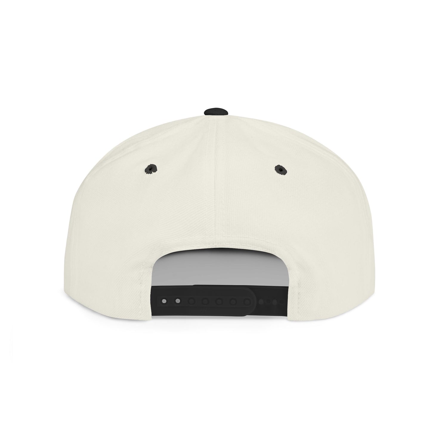 Trippy Stitch ALL WHITE FONT Flat Bill Snapback