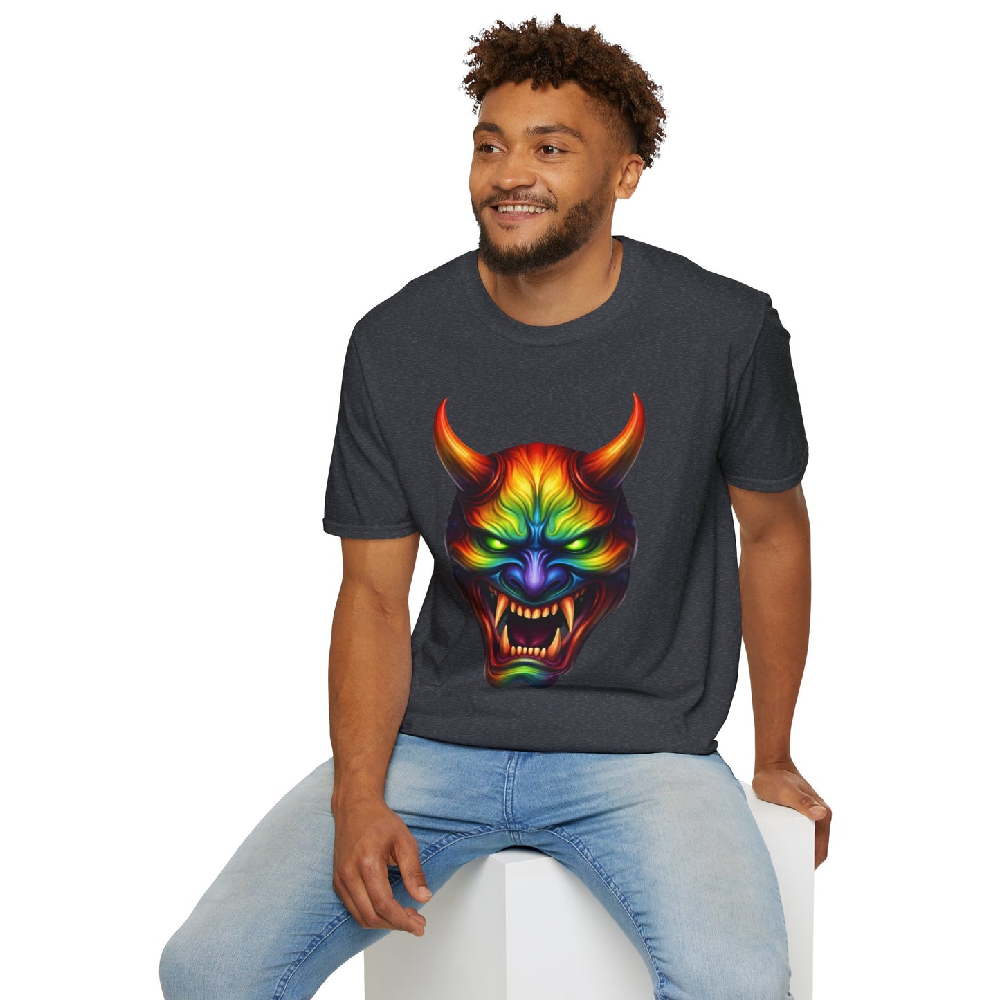 Hannya Mask Chakra Colors Tee