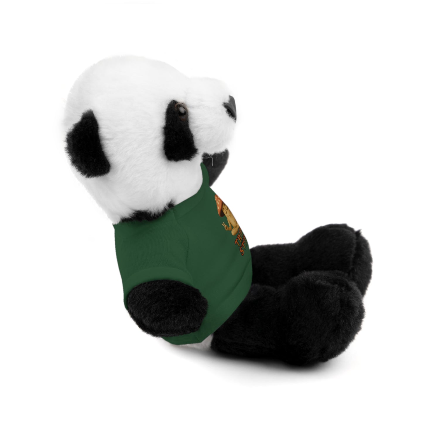 Stuffed Animal with Mani the Mushroom Tee, Cute Plush Toy, Gift for Kids, Personalized Stuffed Bear, Birthday Present, Relaxation Buddy